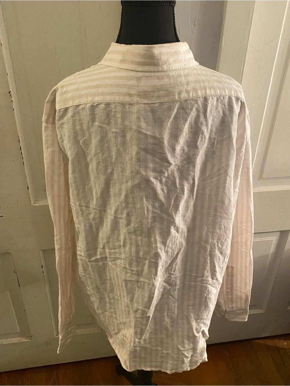 Banana Republic Light Cream Stripe Button-Down Shirt